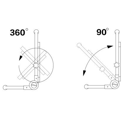 LED reflektor sa stativom LED/50W/230V 5000K IP65 narančaste boje