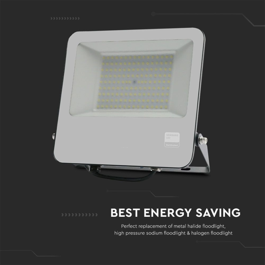LED Reflektor SAMSUNG CHIP LED/100W/230V 6400K IP65 crna