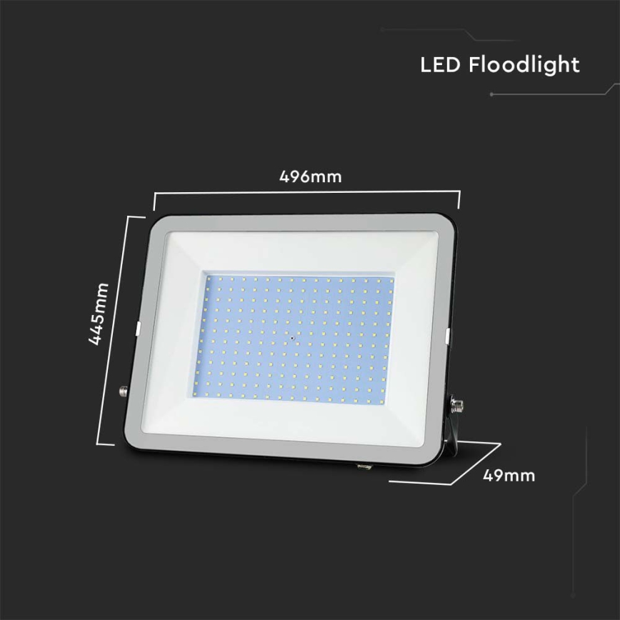 LED Reflektor SAMSUNG CHIP LED/300W/230V 6500K IP65 crna