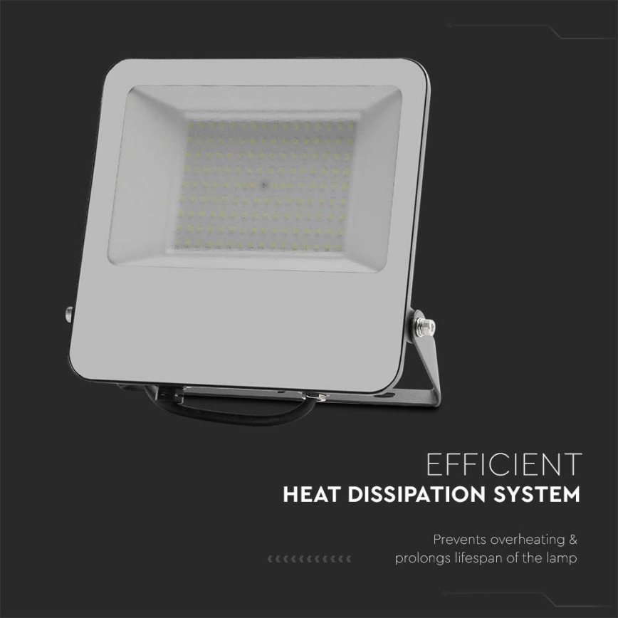 LED Reflektor SAMSUNG CHIP LED/100W/230V 4000K IP65 crna