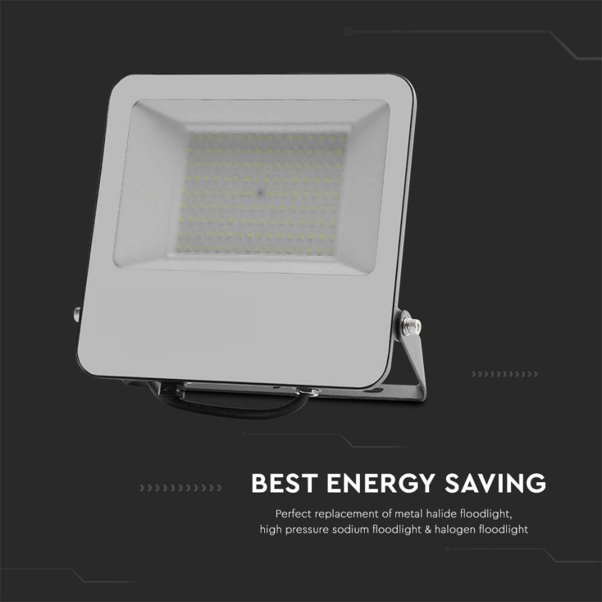 LED Reflektor SAMSUNG CHIP LED/100W/230V 4000K IP65 crna