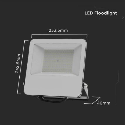 LED Reflektor SAMSUNG CHIP LED/100W/230V 4000K IP65 crna