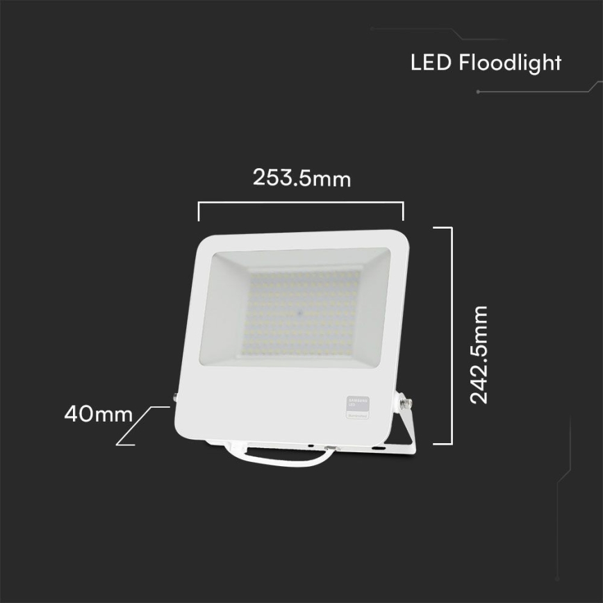 LED Reflektor SAMSUNG CHIP LED/100W/230V 6400K IP65 bijela