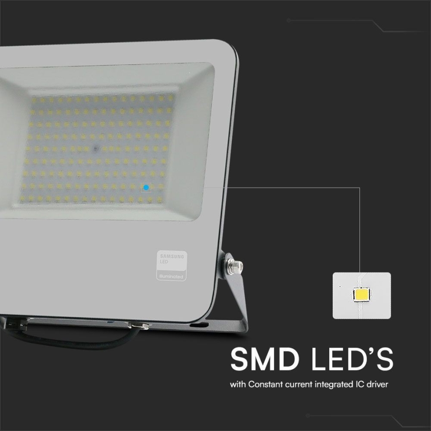 LED Reflektor SAMSUNG CHIP LED/100W/230V 6400K IP65 crna