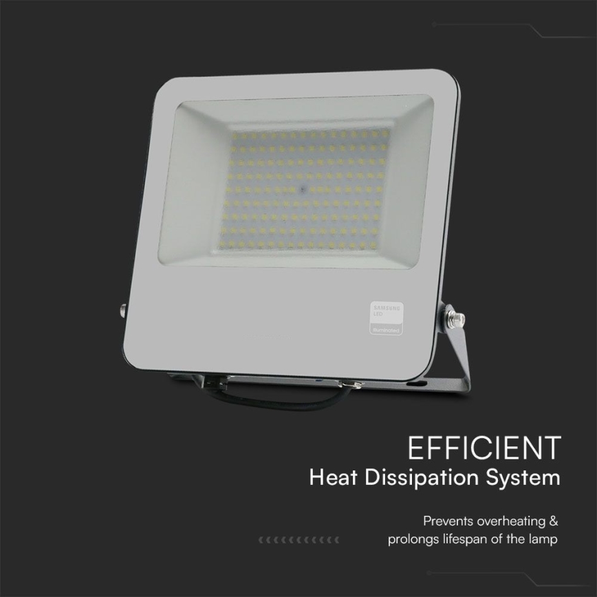 LED Reflektor SAMSUNG CHIP LED/100W/230V 6400K IP65 crna
