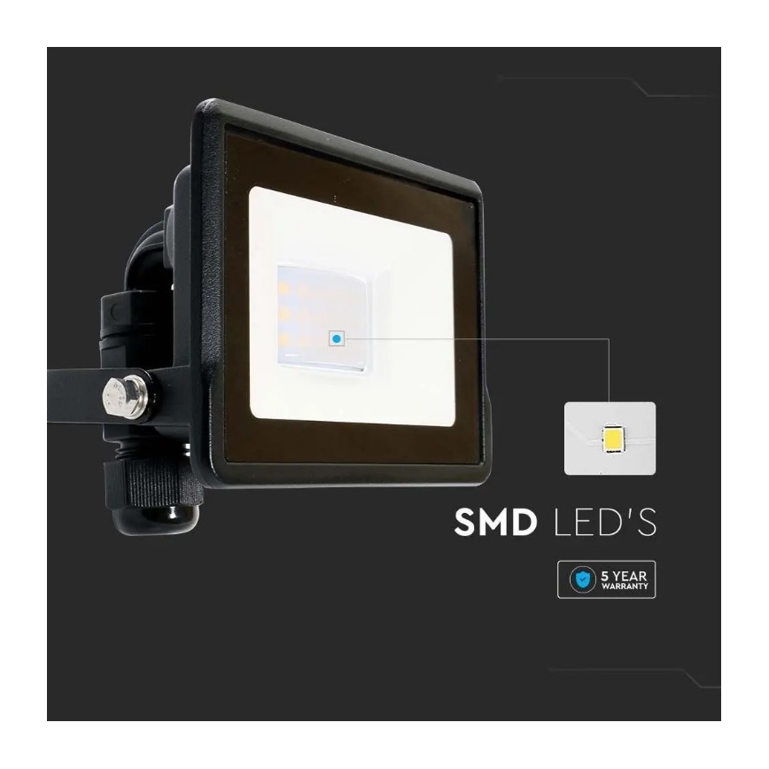 LED Reflektor SAMSUNG CHIP LED/10W/230V IP65 6500K crna