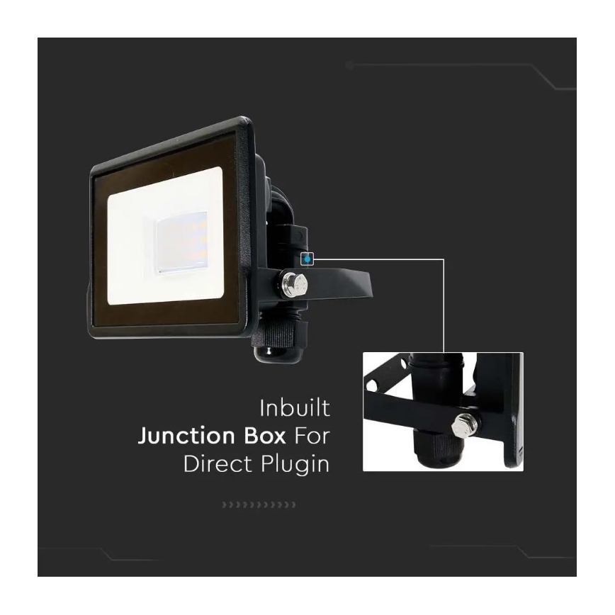 LED Reflektor SAMSUNG CHIP LED/10W/230V IP65 6500K crna