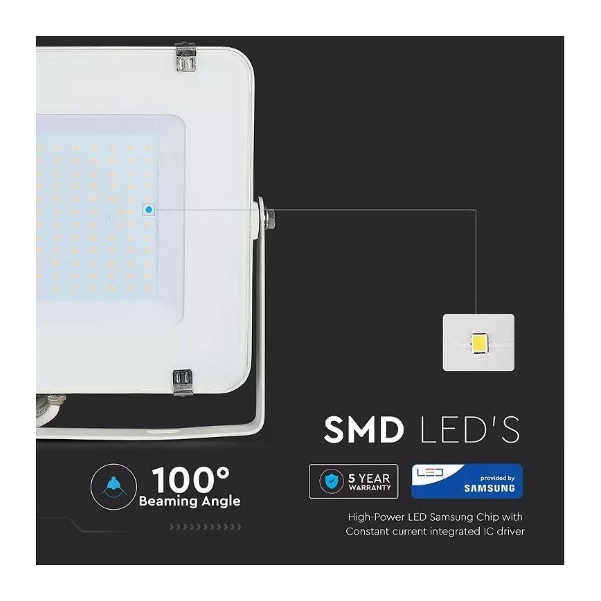 LED Reflektor SAMSUNG CHIP LED/150W/230V 3000K IP65 bijela
