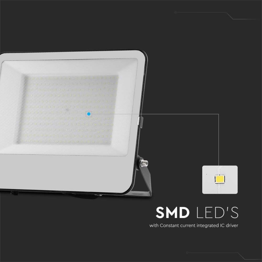 LED Reflektor SAMSUNG CHIP LED/200W/230V 4000K IP65 crna