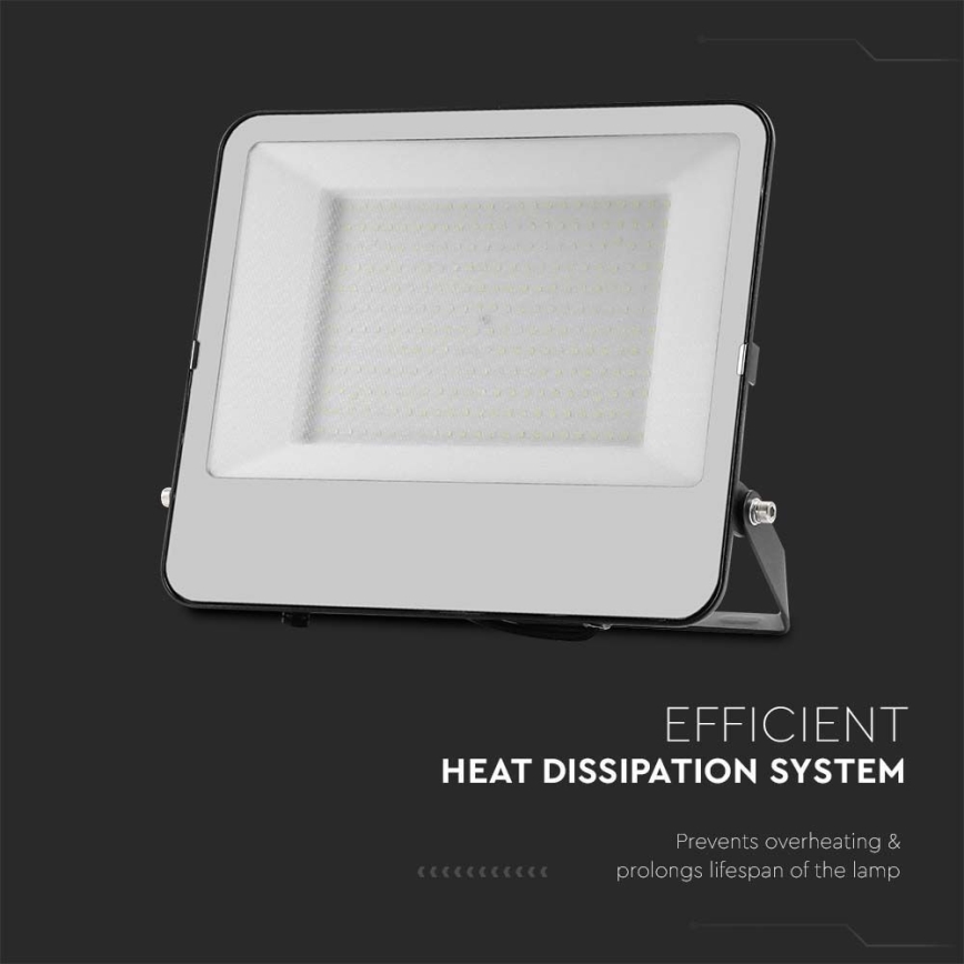 LED Reflektor SAMSUNG CHIP LED/200W/230V 4000K IP65 crna