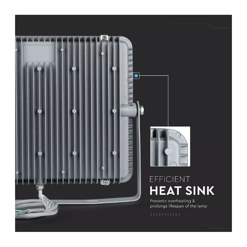 LED Reflektor SAMSUNG CHIP LED/300W/230V 6400K IP65 siva