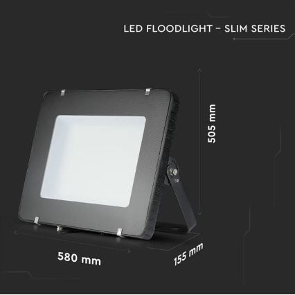LED Reflektor SAMSUNG CHIP LED/400W/230V IP65 4000K crna