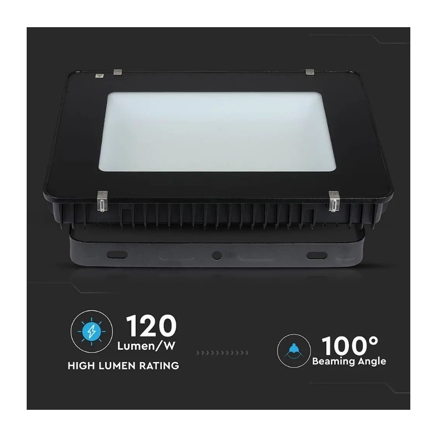 LED Reflektor SAMSUNG CHIP LED/500W/230V IP65 4000K crna