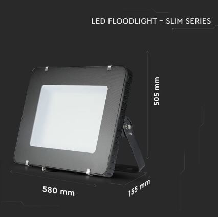 LED Reflektor SAMSUNG CHIP LED/500W/230V IP65 4000K crna