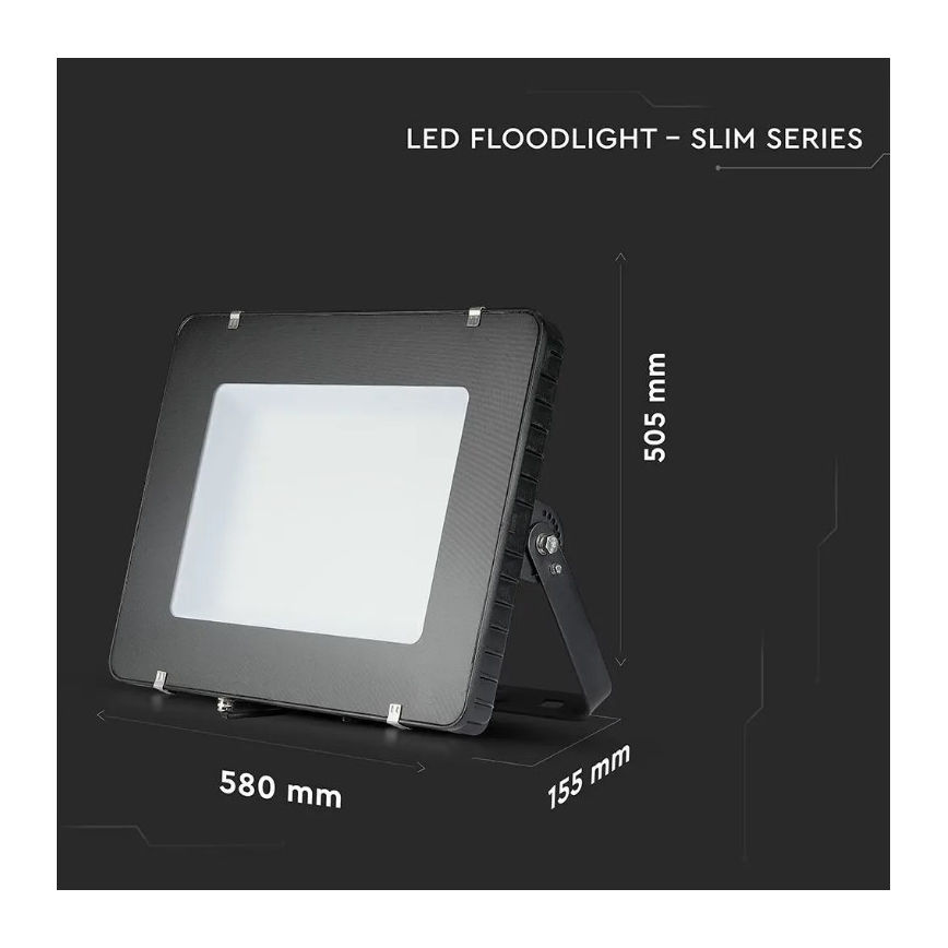 LED Reflektor SAMSUNG CHIP LED/500W/230V IP65 4000K crna