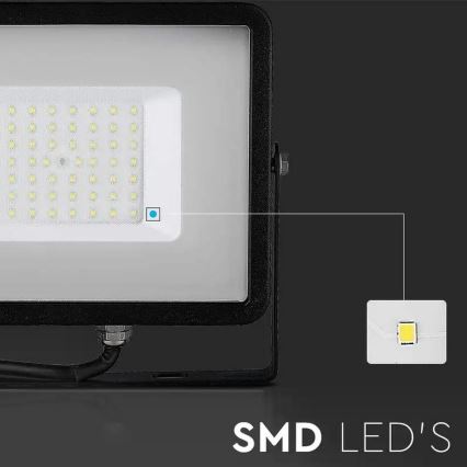 LED Reflektor SAMSUNG CHIP LED/50W/230V 3000K IP65 crna