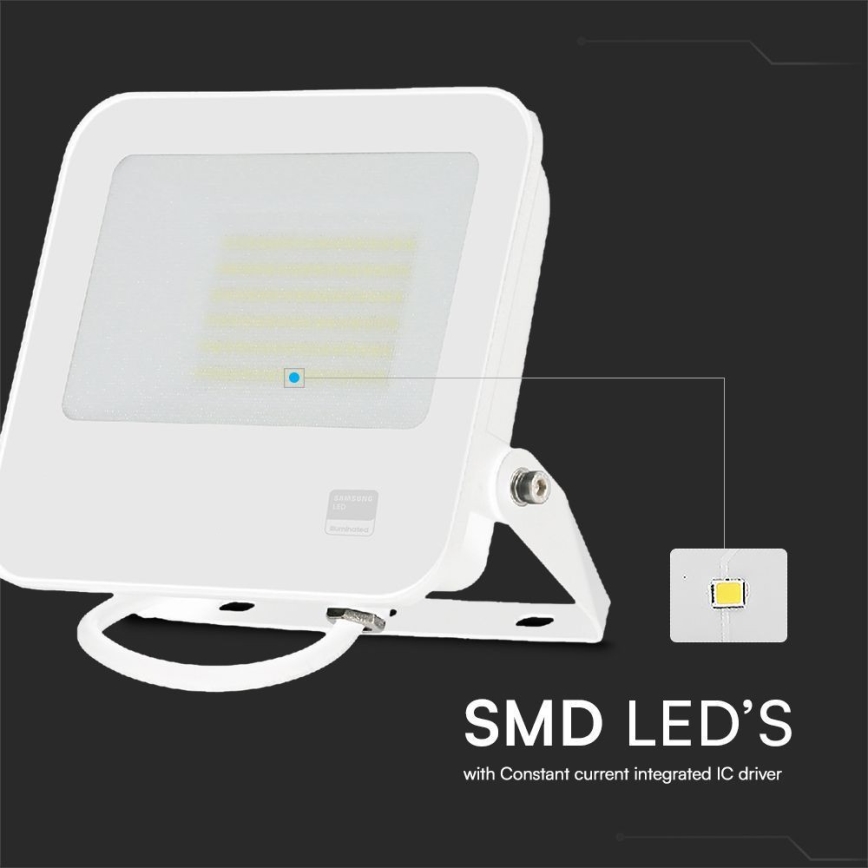 LED Reflektor SAMSUNG CHIP LED/50W/230V 6500K IP65 bijela