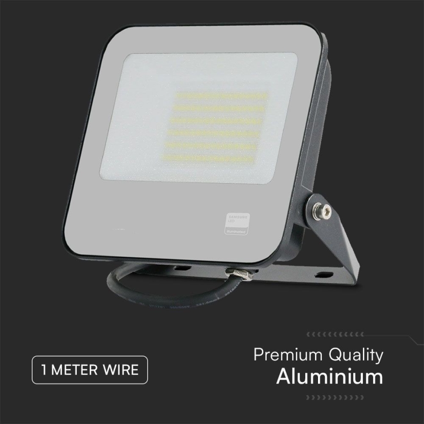 LED Reflektor SAMSUNG CHIP LED/50W/230V 6500K IP65 crna