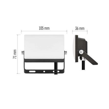 LED reflektor TAMBO EVO LED/10W/230V 4000K IP65 crna