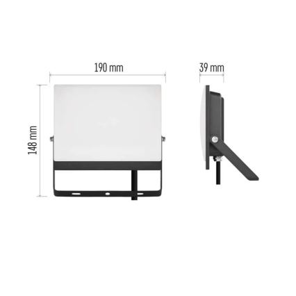 LED reflektor TAMBO EVO LED/50W/230V 4000K IP65 crna