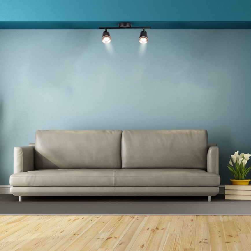 LED Reflektorska svjetiljka 2xLED/5W/230V 3000K crna