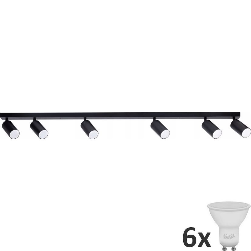 LED Reflektorska svjetiljka ANGIE 6xGU10/6W/230V crna