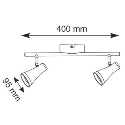 LED Reflektorska svjetiljka BERG 2xLED/4,2W/230V crna