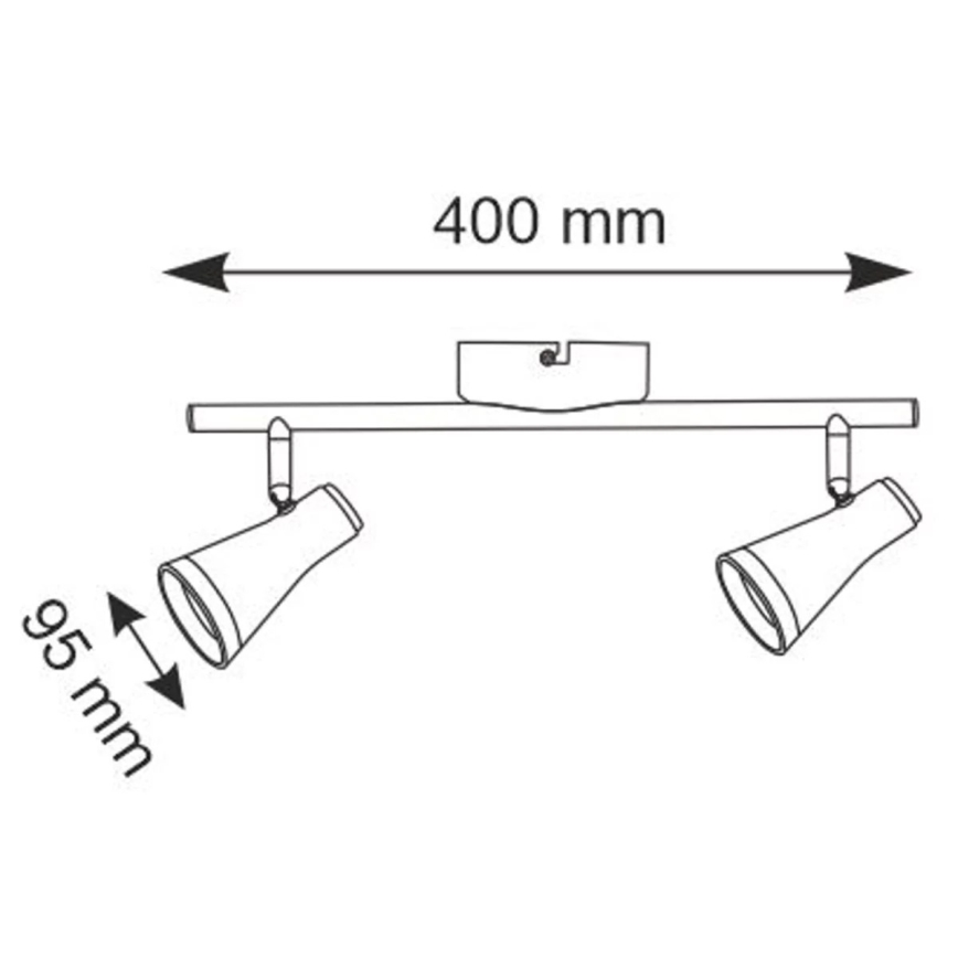 LED Reflektorska svjetiljka BERG 2xLED/4,2W/230V crna