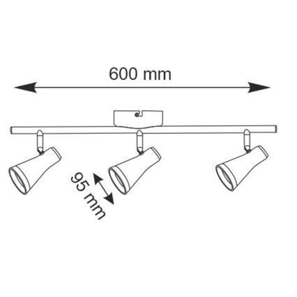 LED Reflektorska svjetiljka BERG 3xLED/4,2W/230V bijela
