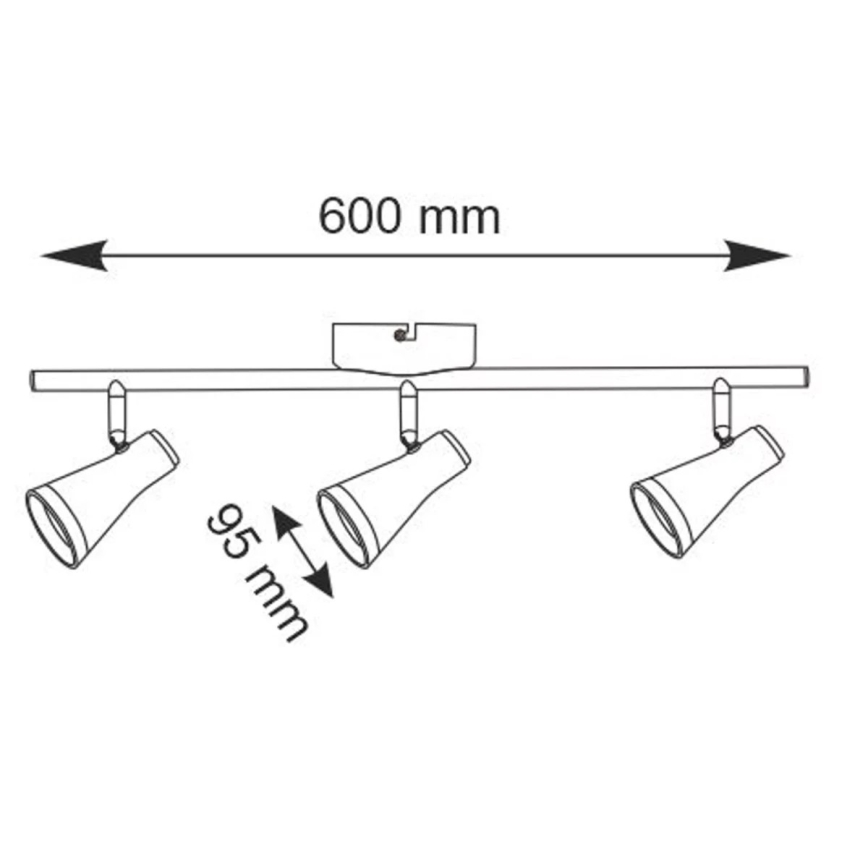 LED Reflektorska svjetiljka BERG 3xLED/4,2W/230V bijela