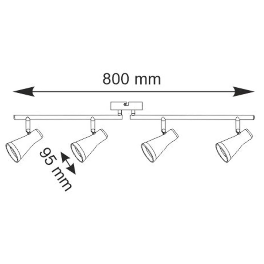 LED Reflektorska svjetiljka BERG 4xLED/4,2W/230V crna