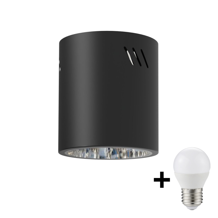 LED Reflektorska svjetiljka GEORGE 1xE27/6W/230V pr. 11 cm crna