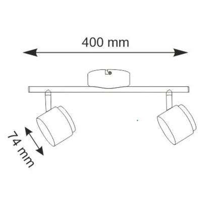 LED Reflektorska svjetiljka KUBIK 2xLED/4,2W/230V bijela