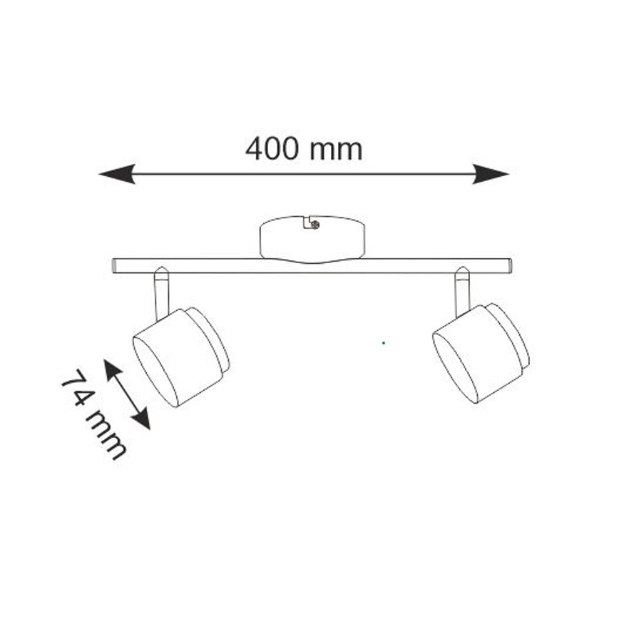 LED Reflektorska svjetiljka KUBIK 2xLED/4,2W/230V bijela