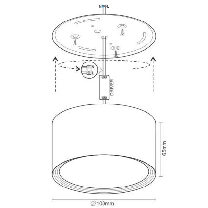 LED Reflektorska svjetiljka LED/12W/230V 4000K pr. 10 cm bijela