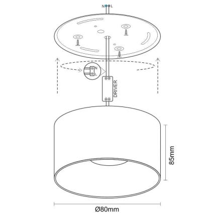 LED Reflektorska svjetiljka LED/12W/230V 4000K pr. 8 cm bijela