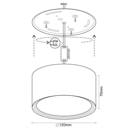 LED Reflektorska svjetiljka LED/14W/230V 4000K pr. 12 cm bijela