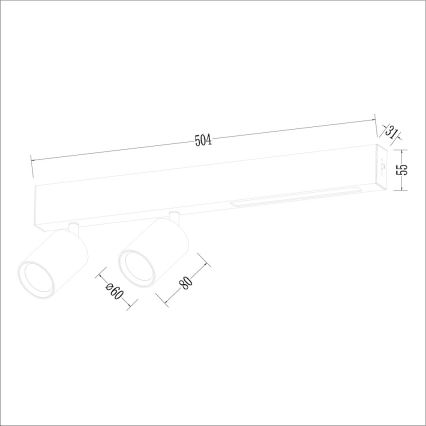 LED Reflektorska svjetiljka MAGNET LED/5W/230V + 2xGU10/60W 3000/4000K bijela