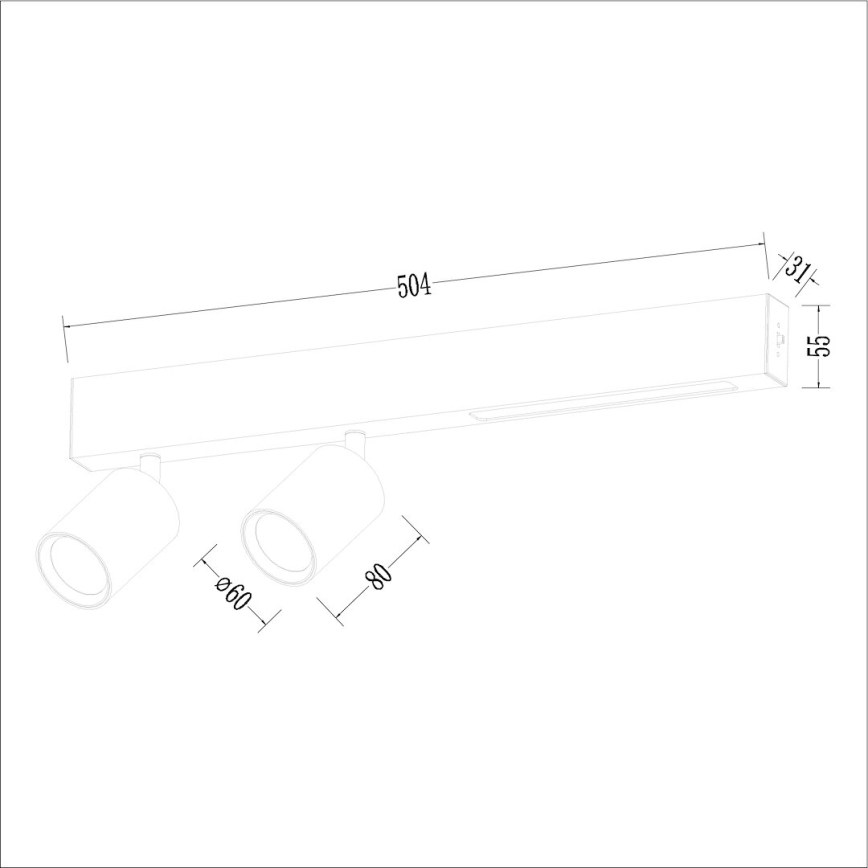 LED Reflektorska svjetiljka MAGNET LED/5W/230V + 2xGU10/60W 3000/4000K bijela