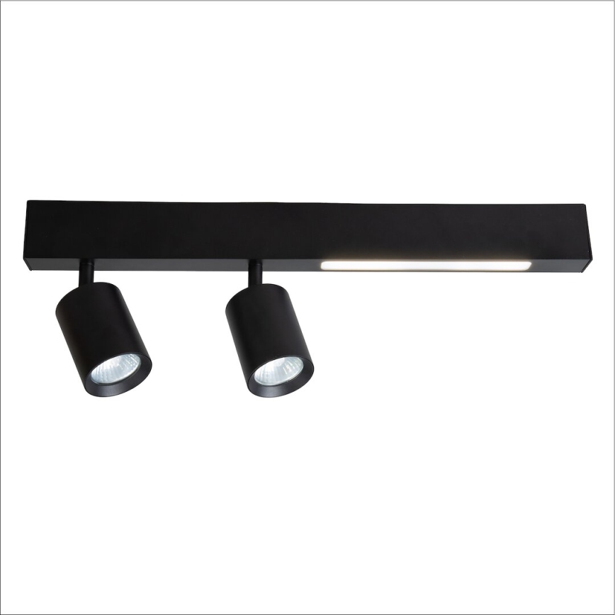 LED Reflektorska svjetiljka MAGNET LED/5W/230V + 2xGU10/60W 3000/4000K crna