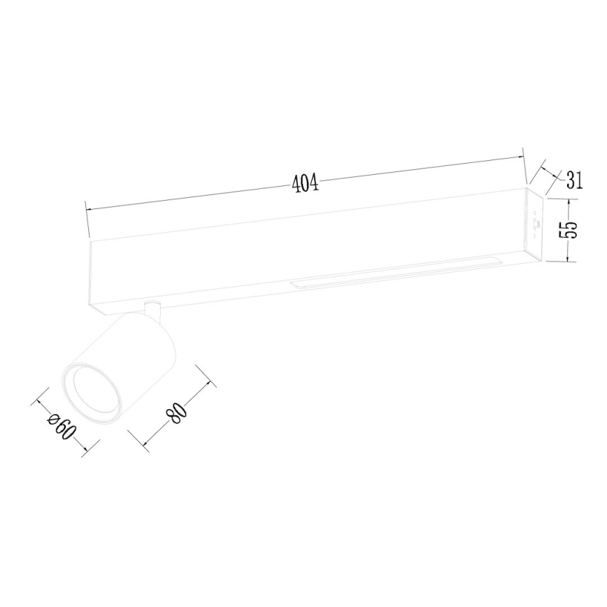 LED Reflektorska svjetiljka MAGNET LED/5W/230V + 2xGU10/60W 3000/4000K crna