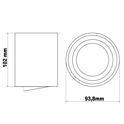 LED Reflektorska svjetiljka TUBA 1xGU10/5W/230V 2700K bijela