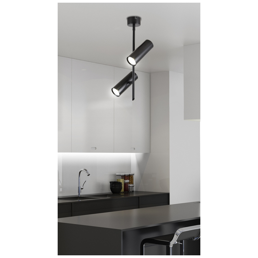 LED Reflektorska svjetiljka TUBA 2xLED/10W/230V crna