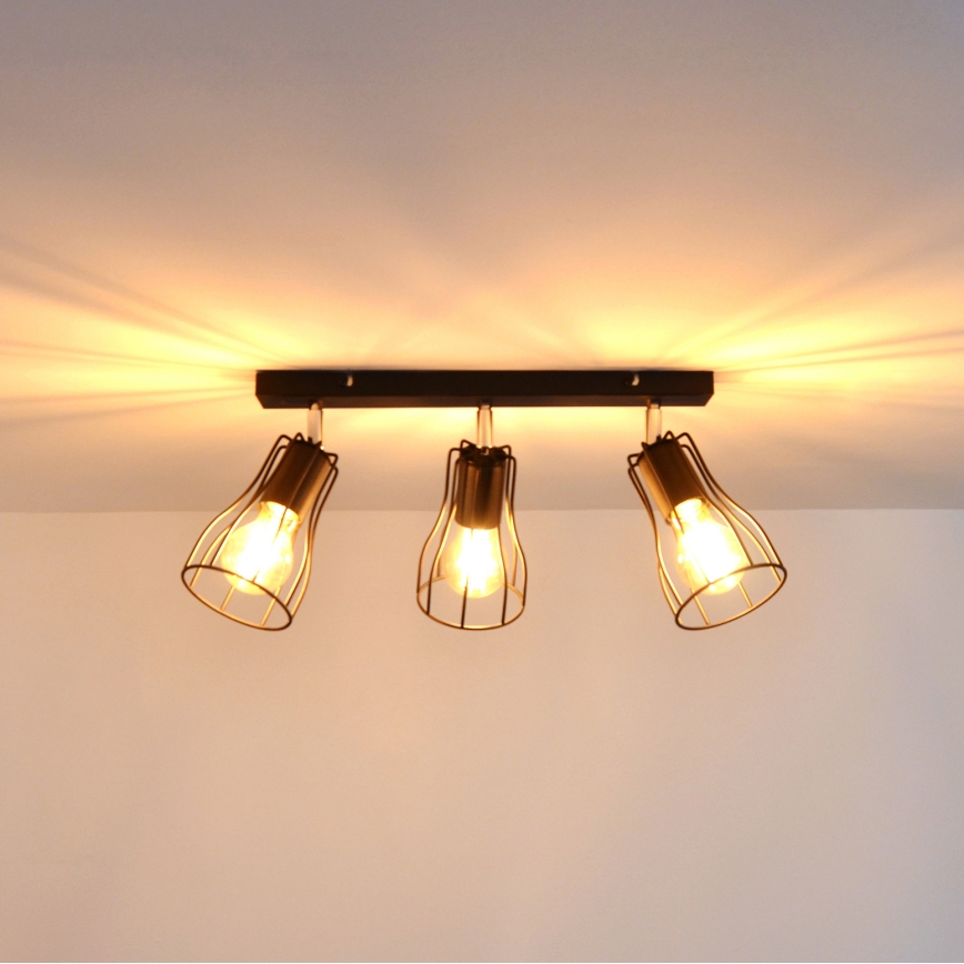 LED Reflektorska svjetiljka TUBE II 3xE27/15W/230V crna