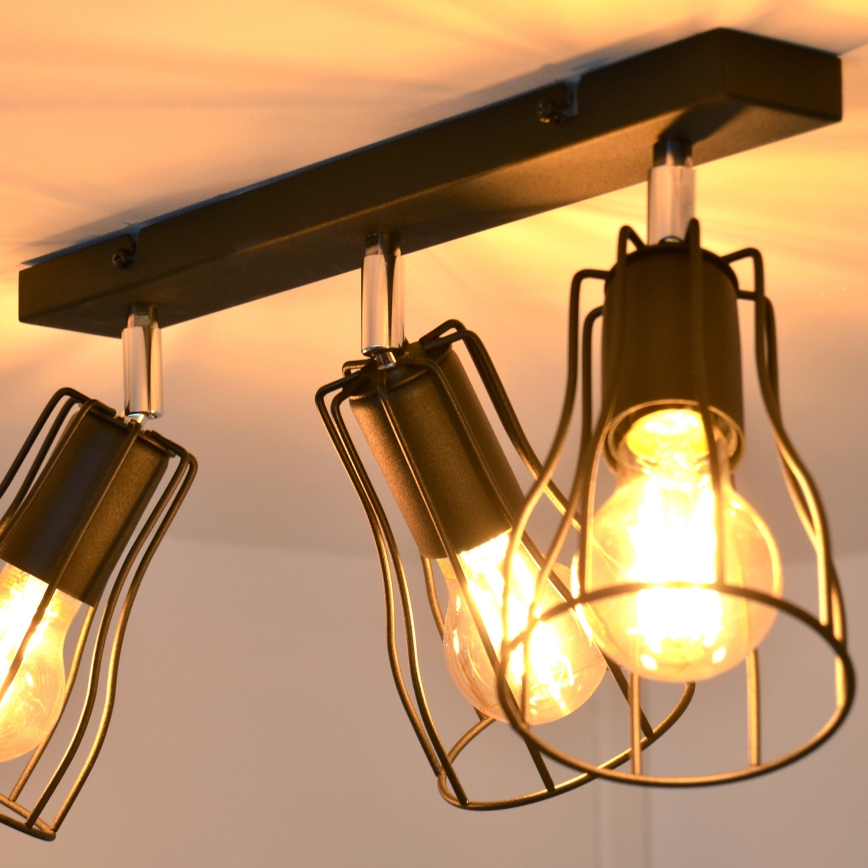 LED Reflektorska svjetiljka TUBE II 3xE27/15W/230V crna