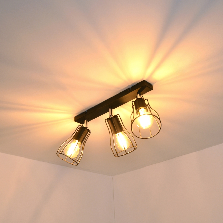 LED Reflektorska svjetiljka TUBE II 3xE27/15W/230V crna