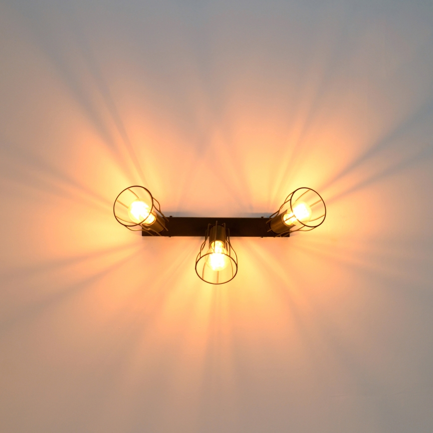 LED Reflektorska svjetiljka TUBE II 3xE27/15W/230V crna