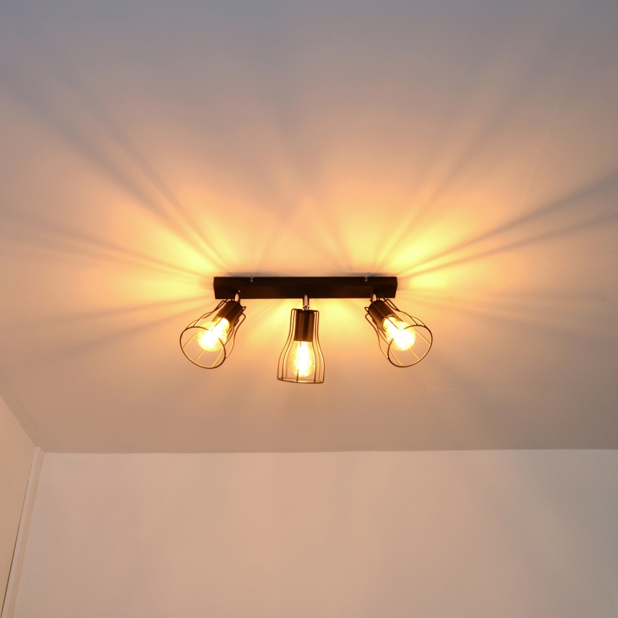 LED Reflektorska svjetiljka TUBE II 3xE27/15W/230V crna