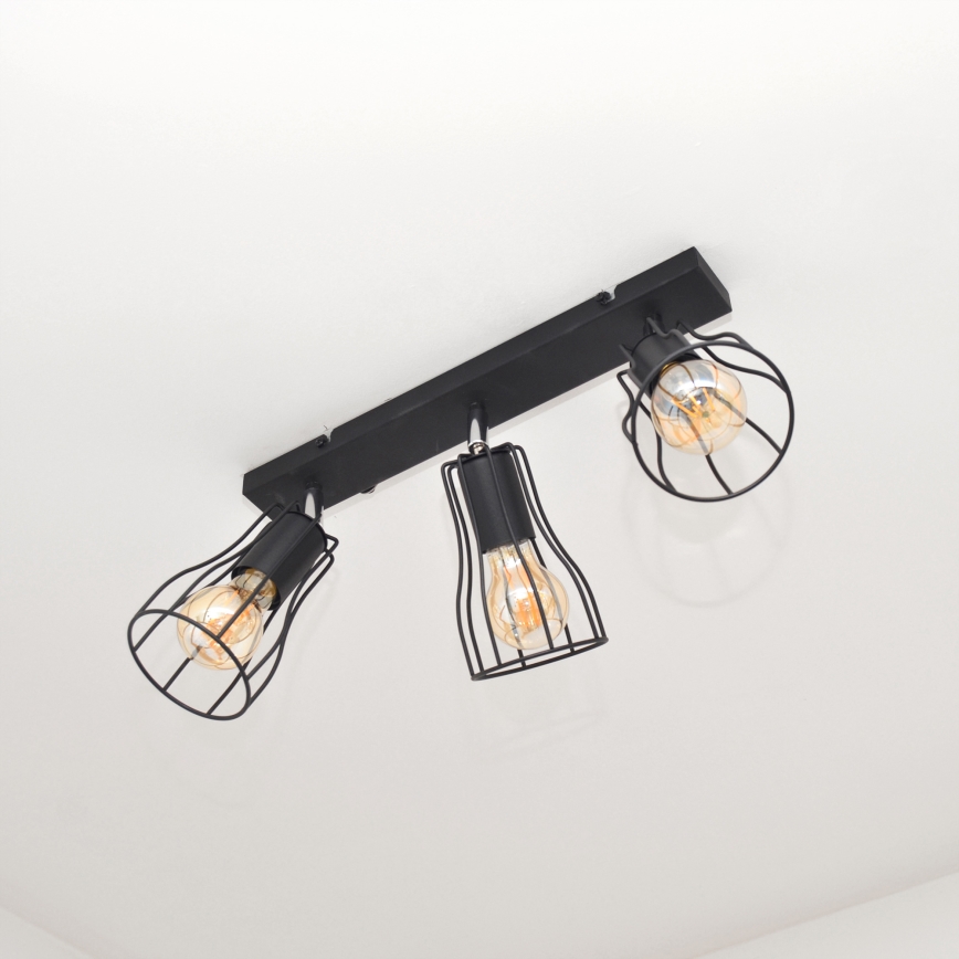LED Reflektorska svjetiljka TUBE II 3xE27/15W/230V crna