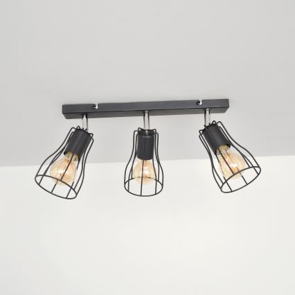 LED Reflektorska svjetiljka TUBE II 3xE27/15W/230V crna